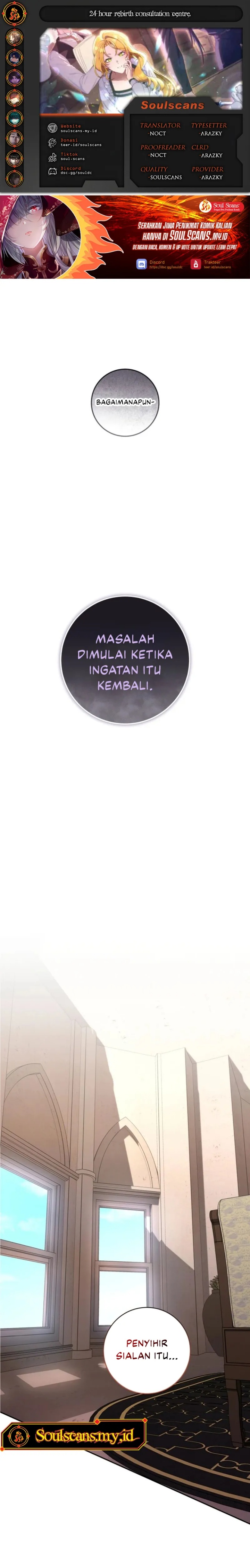 24-hour Rebirth Consultation Centre Chapter 13 Bahasa Indonesia