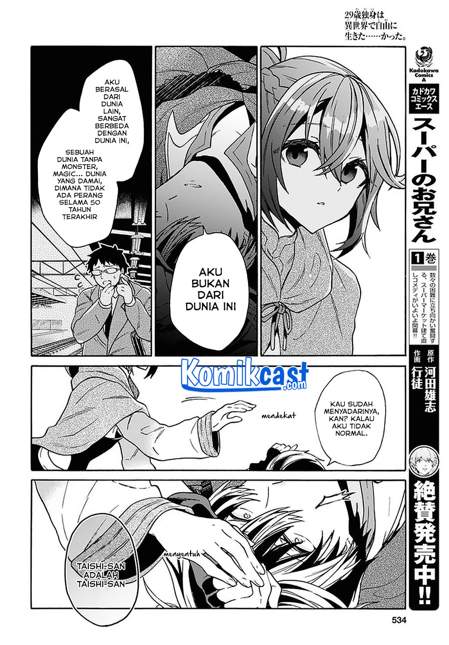 29-sai Dokushin wa Isekai de Jiyuu ni Ikita……katta Chapter 13.2 Bahasa Indonesia