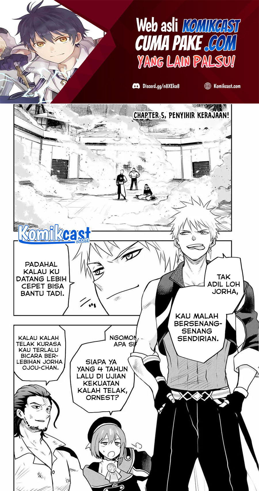 A Court Magician, Who Was Focused On Supportive Magic Because His Allies Were Too Weak, Aims To Become The Strongest After Being Banished Chapter 05 Bahasa Indonesia