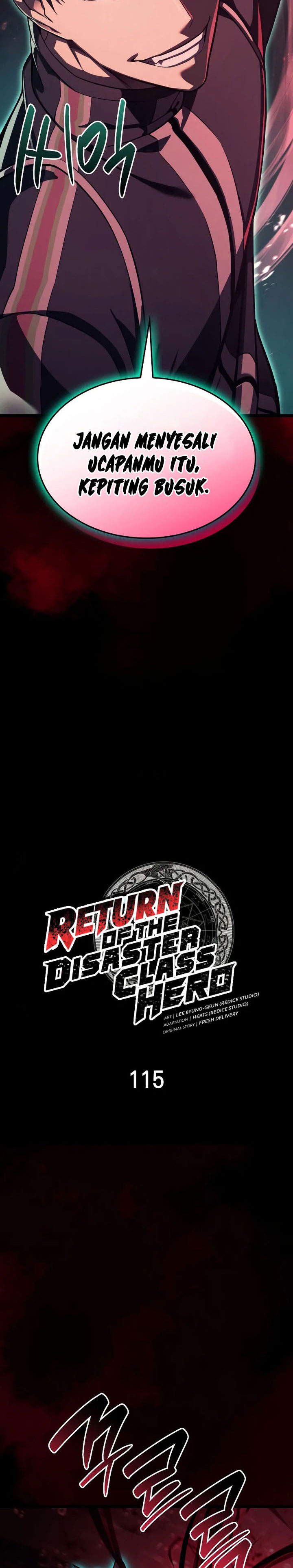 A Disaster-Class Hero Has Returned Chapter 115 Bahasa Indonesia