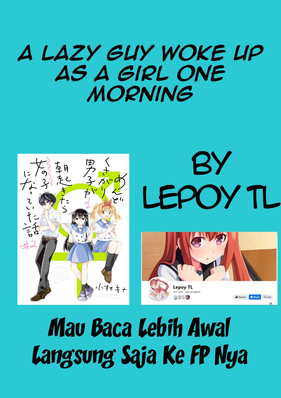 A Lazy Guy Woke Up as a Girl One Morning Chapter 13 Bahasa Indonesia