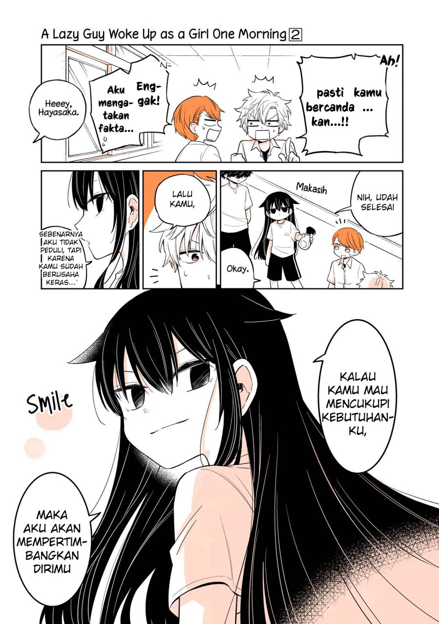 A Lazy Guy Woke Up as a Girl One Morning Chapter 13 Bahasa Indonesia