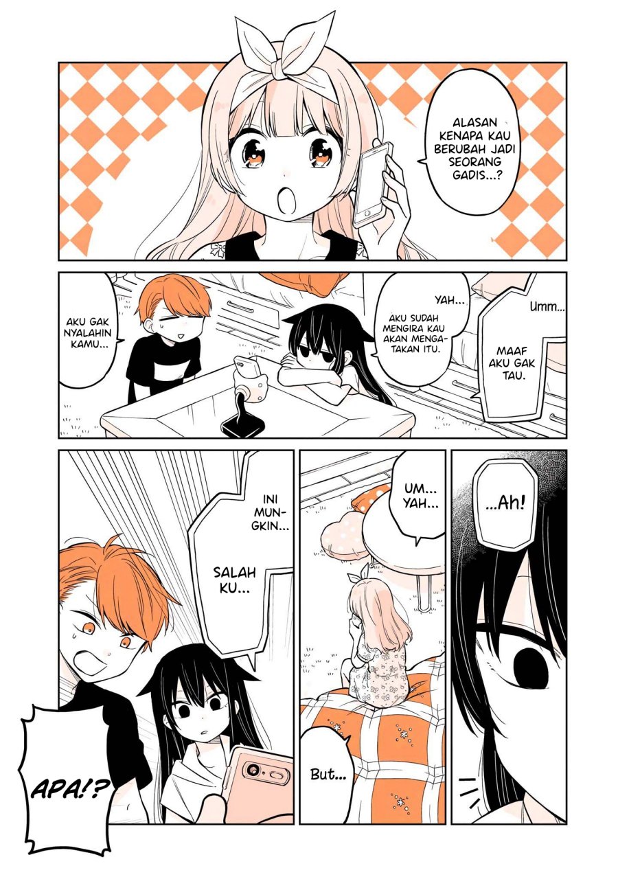 A Lazy Guy Woke Up as a Girl One Morning Chapter 15.1 Bahasa Indonesia