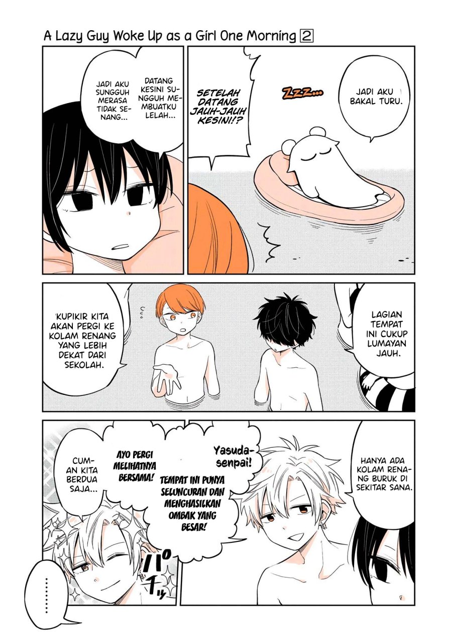 A Lazy Guy Woke Up as a Girl One Morning Chapter 15 Bahasa Indonesia