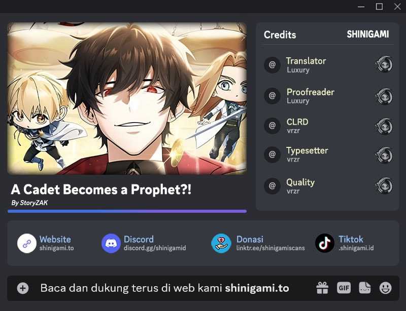 A Cadet Becomes A Prophet?! Chapter 19 Bahasa Indonesia