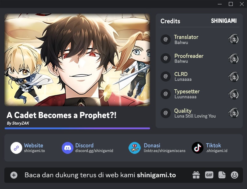 A Cadet Becomes A Prophet?! Chapter 27 Bahasa Indonesia