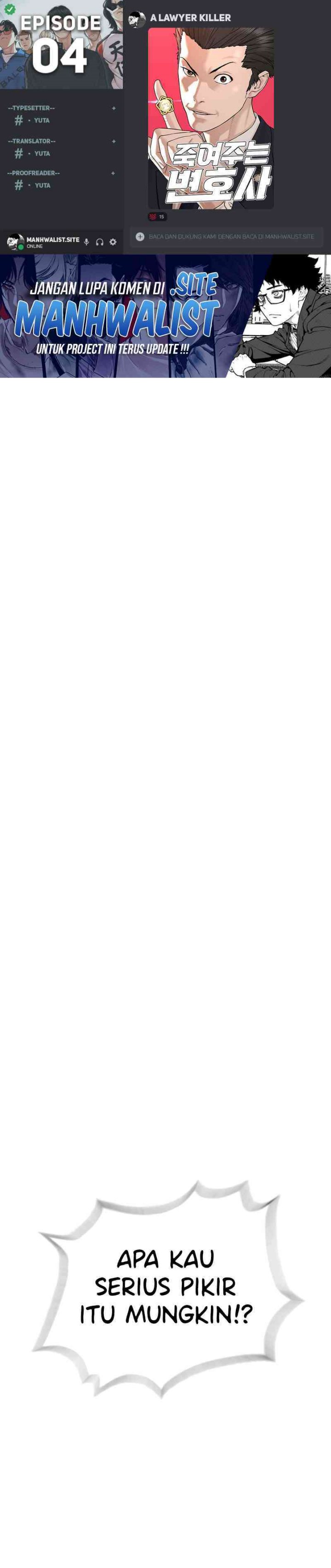 A Lawyer Killler (Killer Lawyer) Chapter 04 Bahasa Indonesia