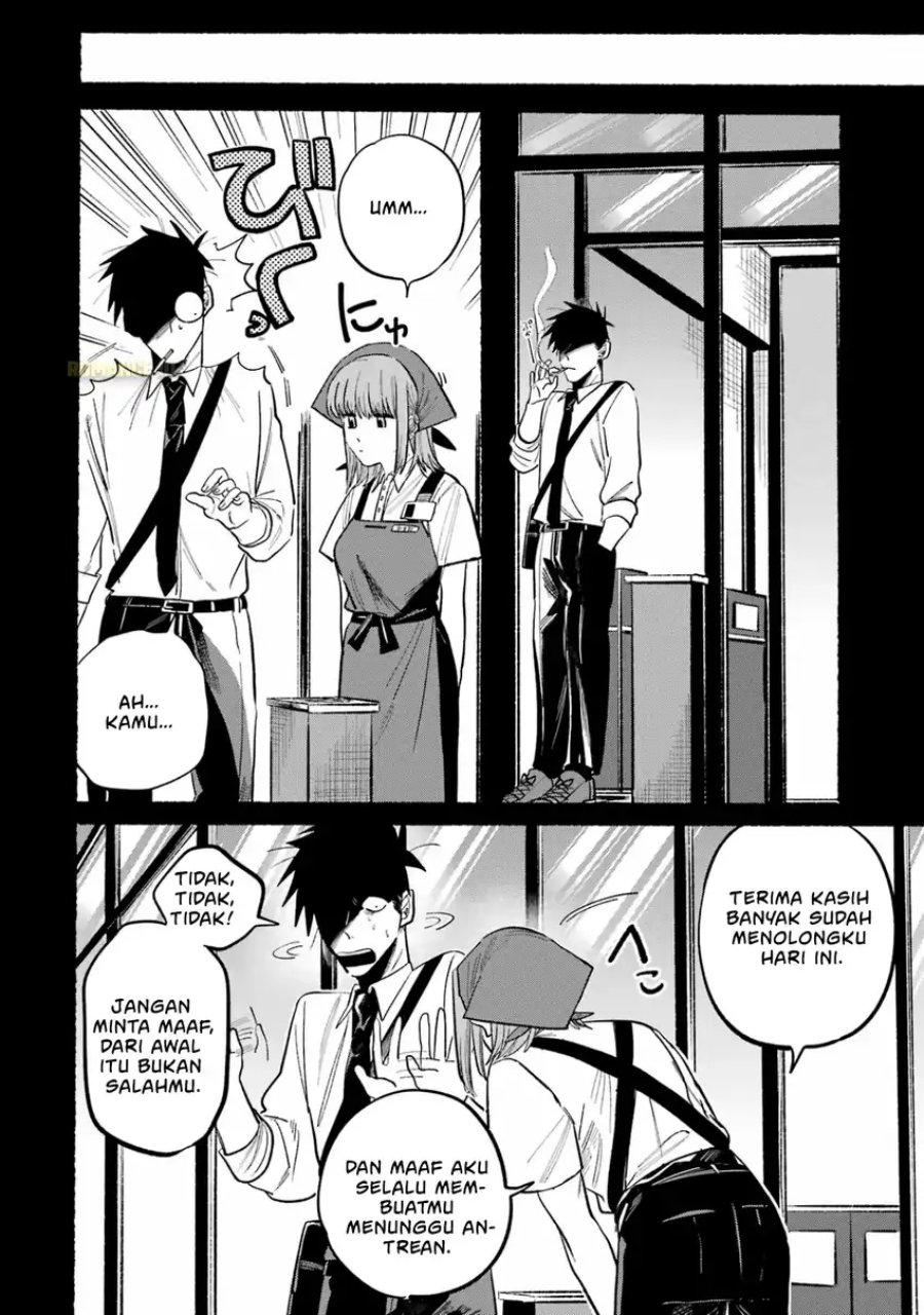 A Story About Smoking at the Back of the Supermarket (Super no Ura de Yani Suu Futari) Chapter 24.1 Bahasa Indonesia