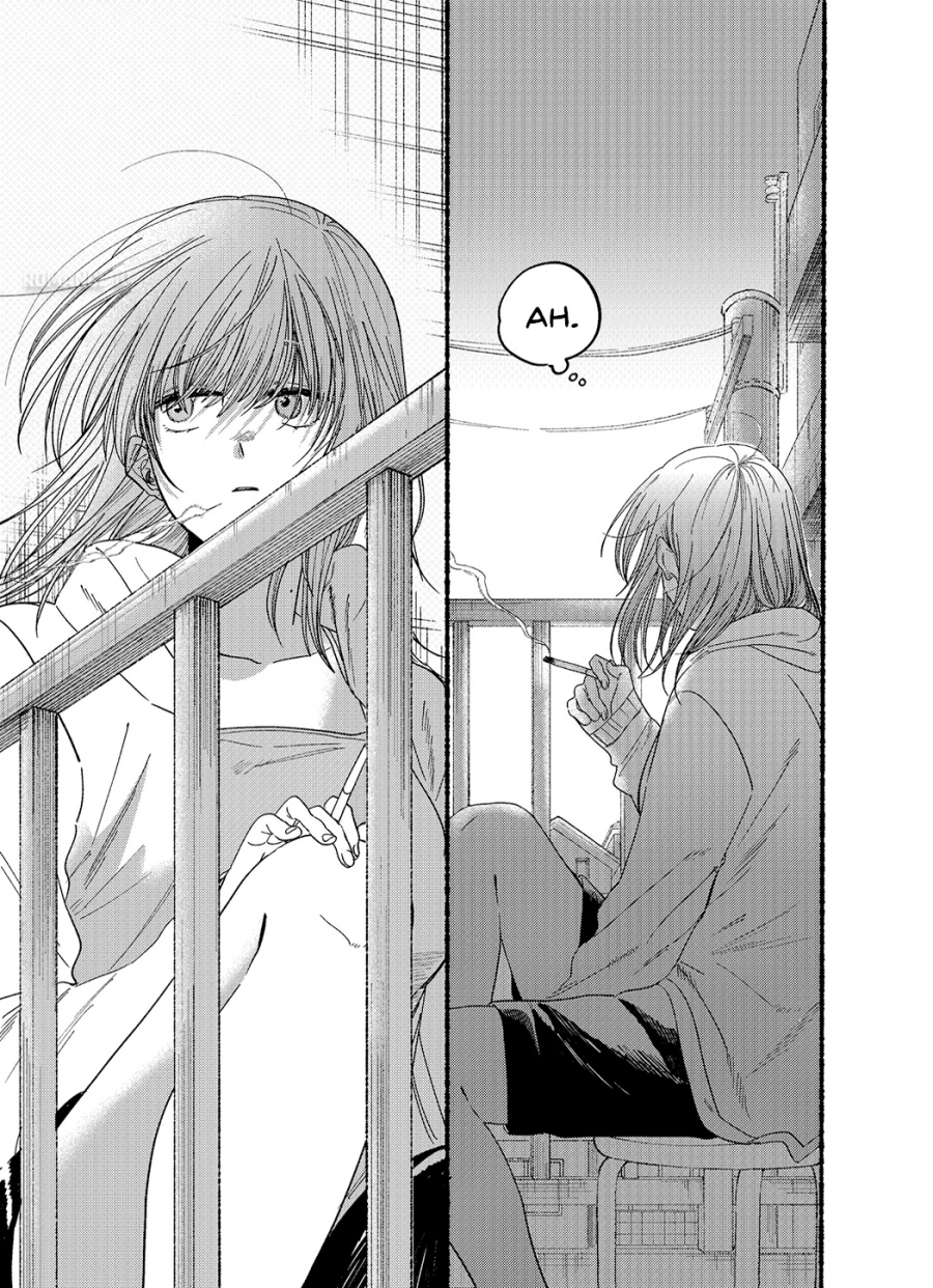 A Story About Smoking at the Back of the Supermarket (Super no Ura de Yani Suu Futari) Chapter 25.6 Bahasa Indonesia
