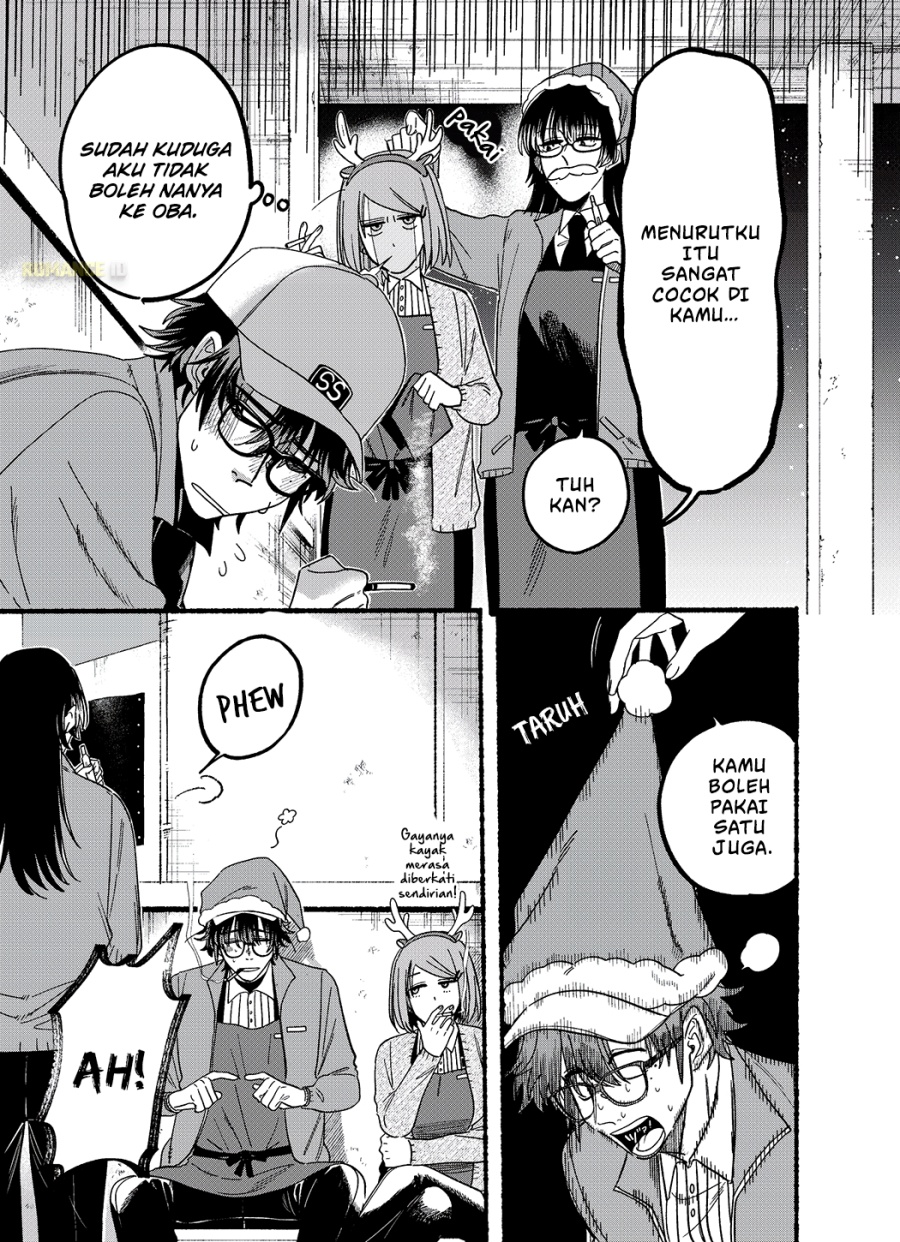 A Story About Smoking at the Back of the Supermarket (Super no Ura de Yani Suu Futari) Chapter 26.5 Bahasa Indonesia