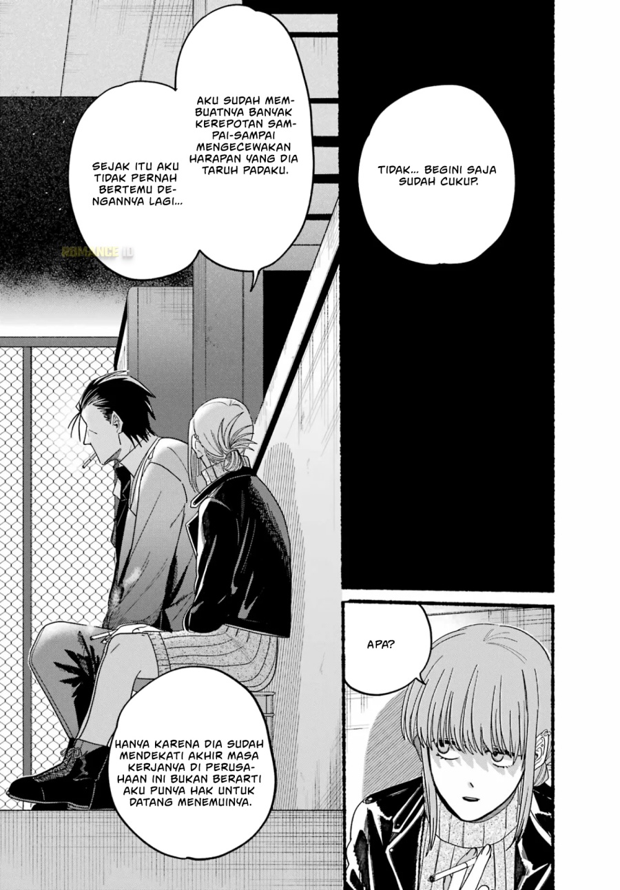 A Story About Smoking at the Back of the Supermarket (Super no Ura de Yani Suu Futari) Chapter 28 Bahasa Indonesia