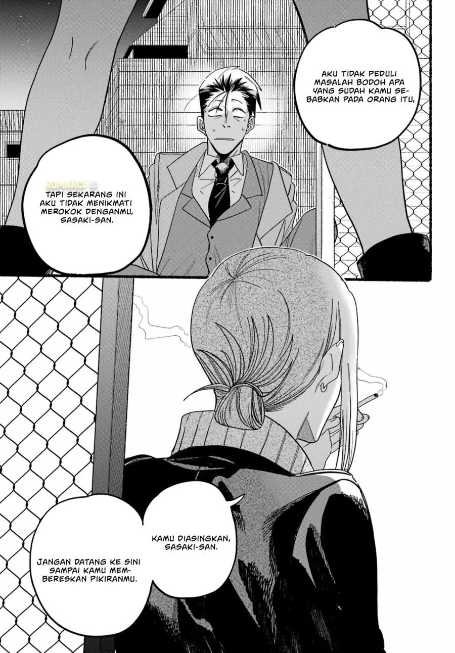 A Story About Smoking at the Back of the Supermarket (Super no Ura de Yani Suu Futari) Chapter 28 Bahasa Indonesia