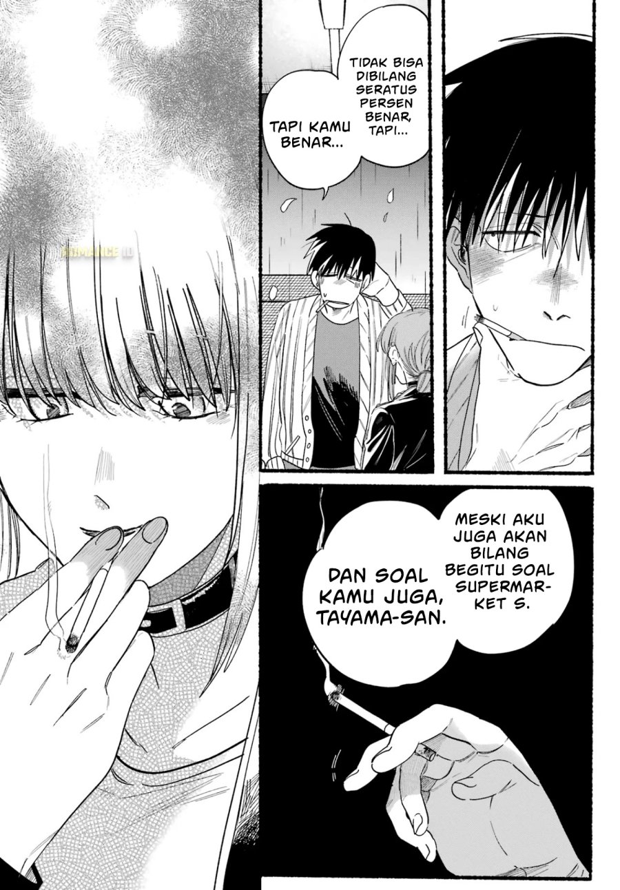 A Story About Smoking at the Back of the Supermarket (Super no Ura de Yani Suu Futari) Chapter 33 Bahasa Indonesia