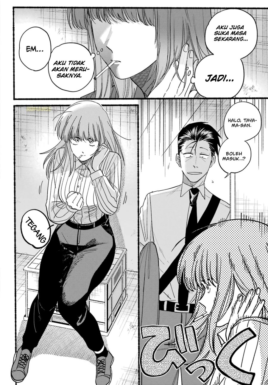 A Story About Smoking at the Back of the Supermarket (Super no Ura de Yani Suu Futari) Chapter 34 Bahasa Indonesia