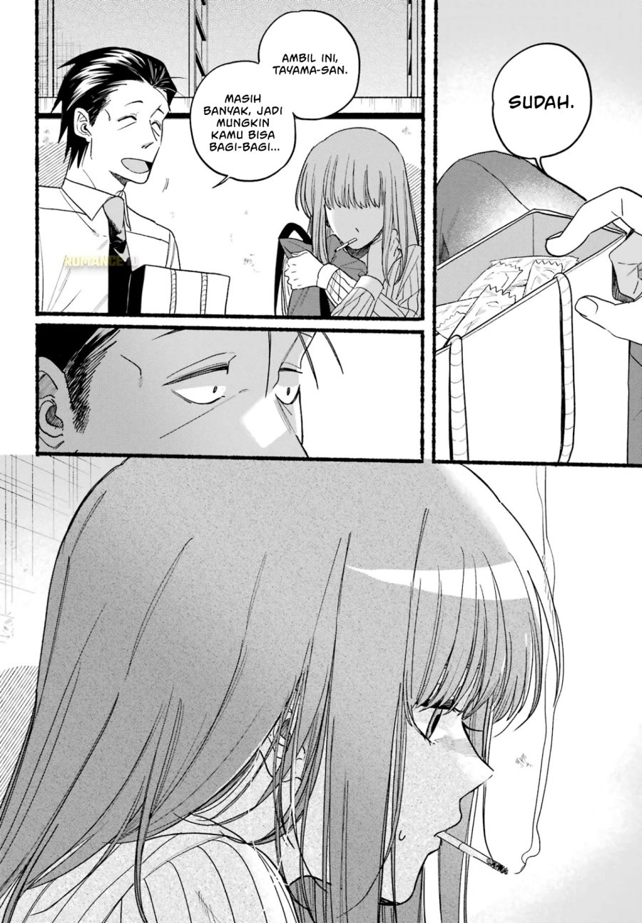 A Story About Smoking at the Back of the Supermarket (Super no Ura de Yani Suu Futari) Chapter 34 Bahasa Indonesia