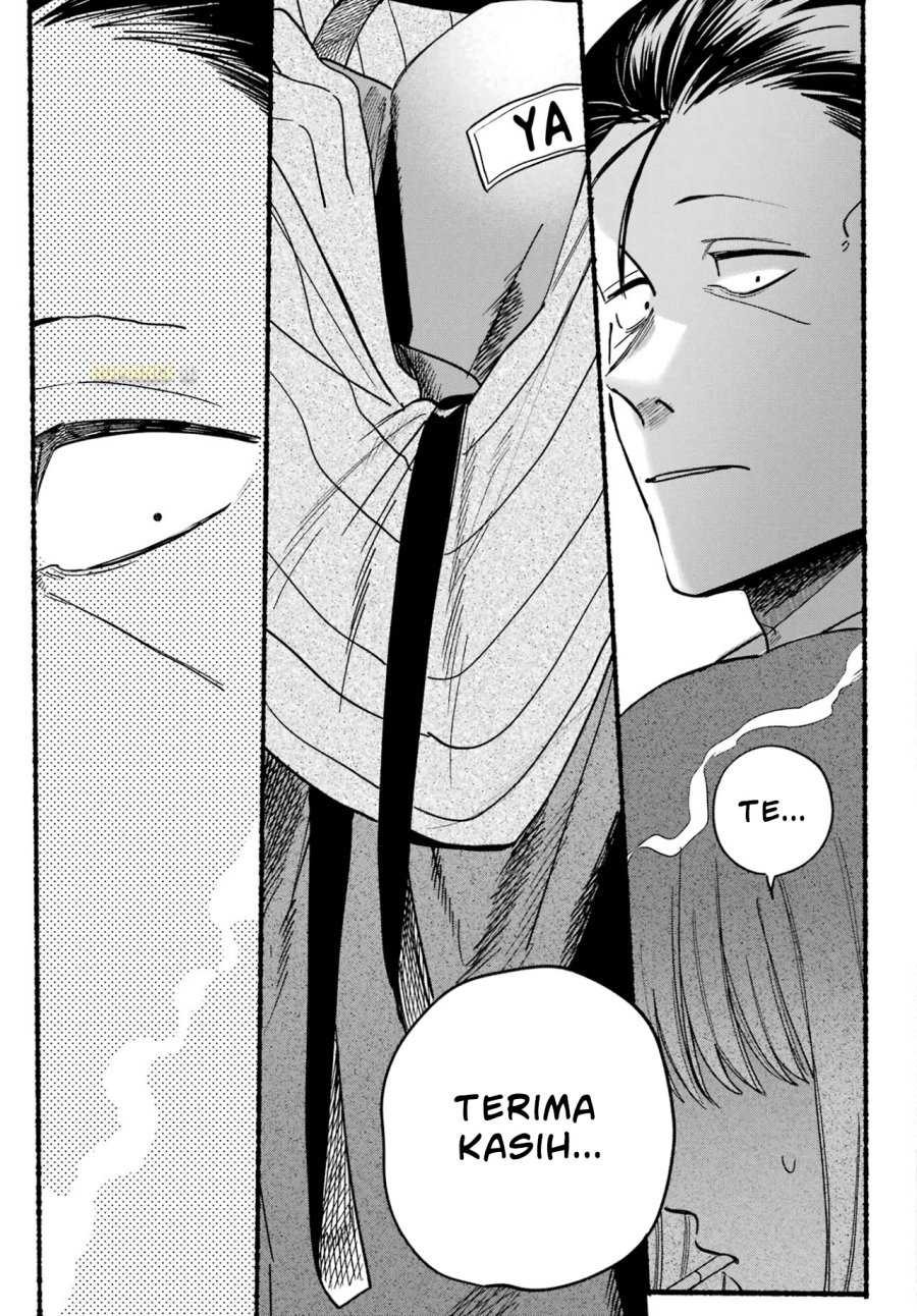 A Story About Smoking at the Back of the Supermarket (Super no Ura de Yani Suu Futari) Chapter 34 Bahasa Indonesia