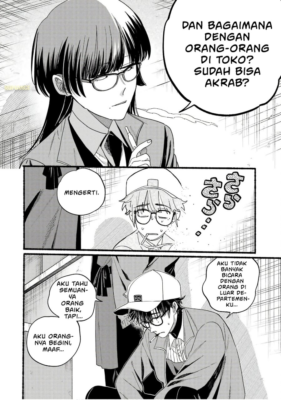 A Story About Smoking at the Back of the Supermarket (Super no Ura de Yani Suu Futari) Chapter 38.5 Bahasa Indonesia