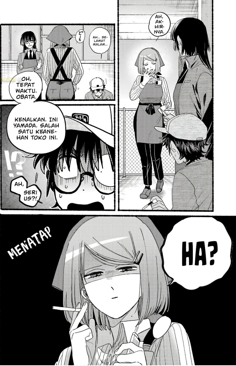 A Story About Smoking at the Back of the Supermarket (Super no Ura de Yani Suu Futari) Chapter 38.5 Bahasa Indonesia