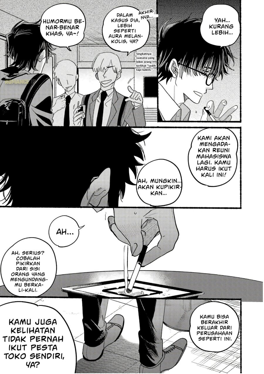 A Story About Smoking at the Back of the Supermarket (Super no Ura de Yani Suu Futari) Chapter 38.5 Bahasa Indonesia