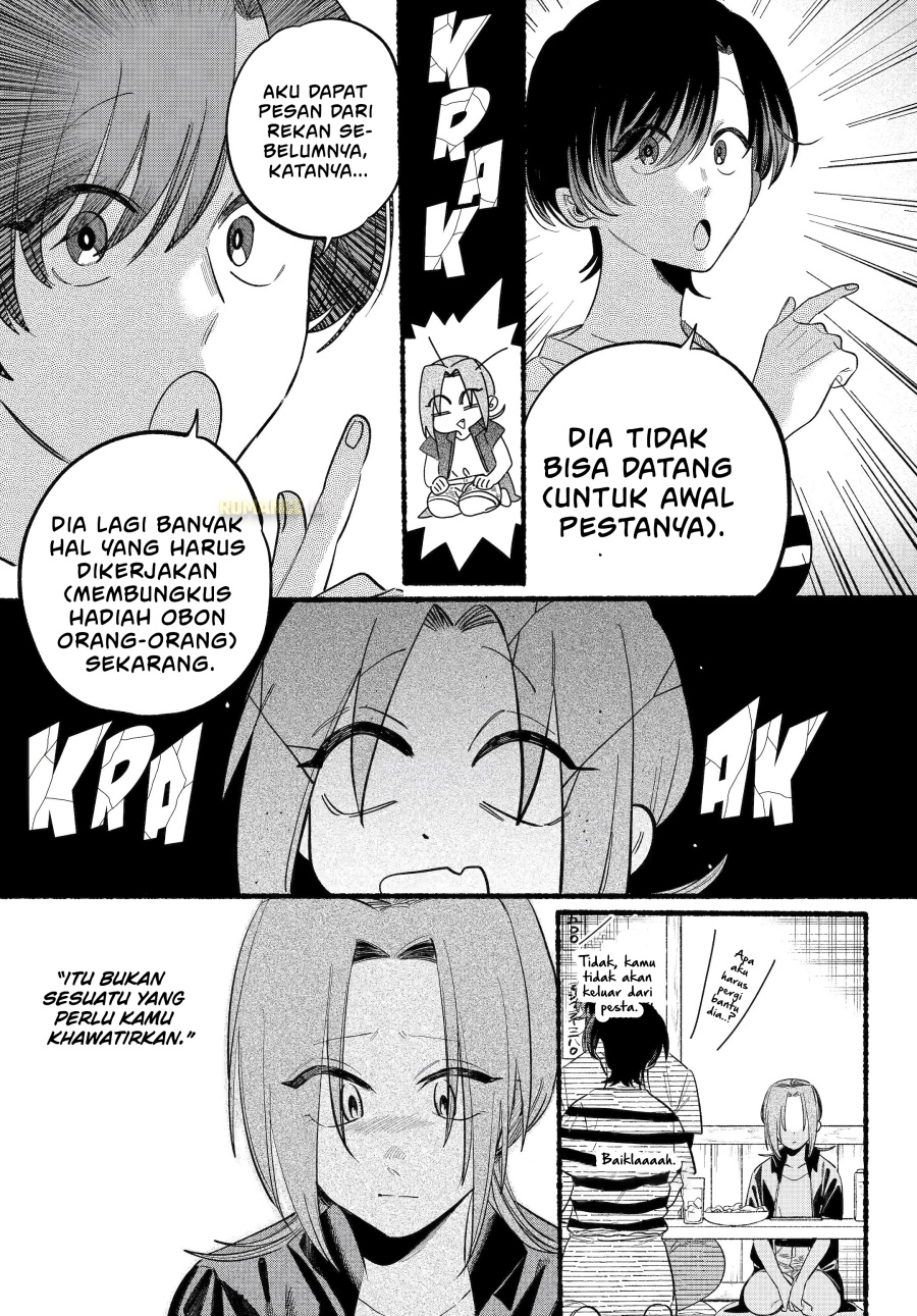A Story About Smoking at the Back of the Supermarket (Super no Ura de Yani Suu Futari) Chapter 43 Bahasa Indonesia