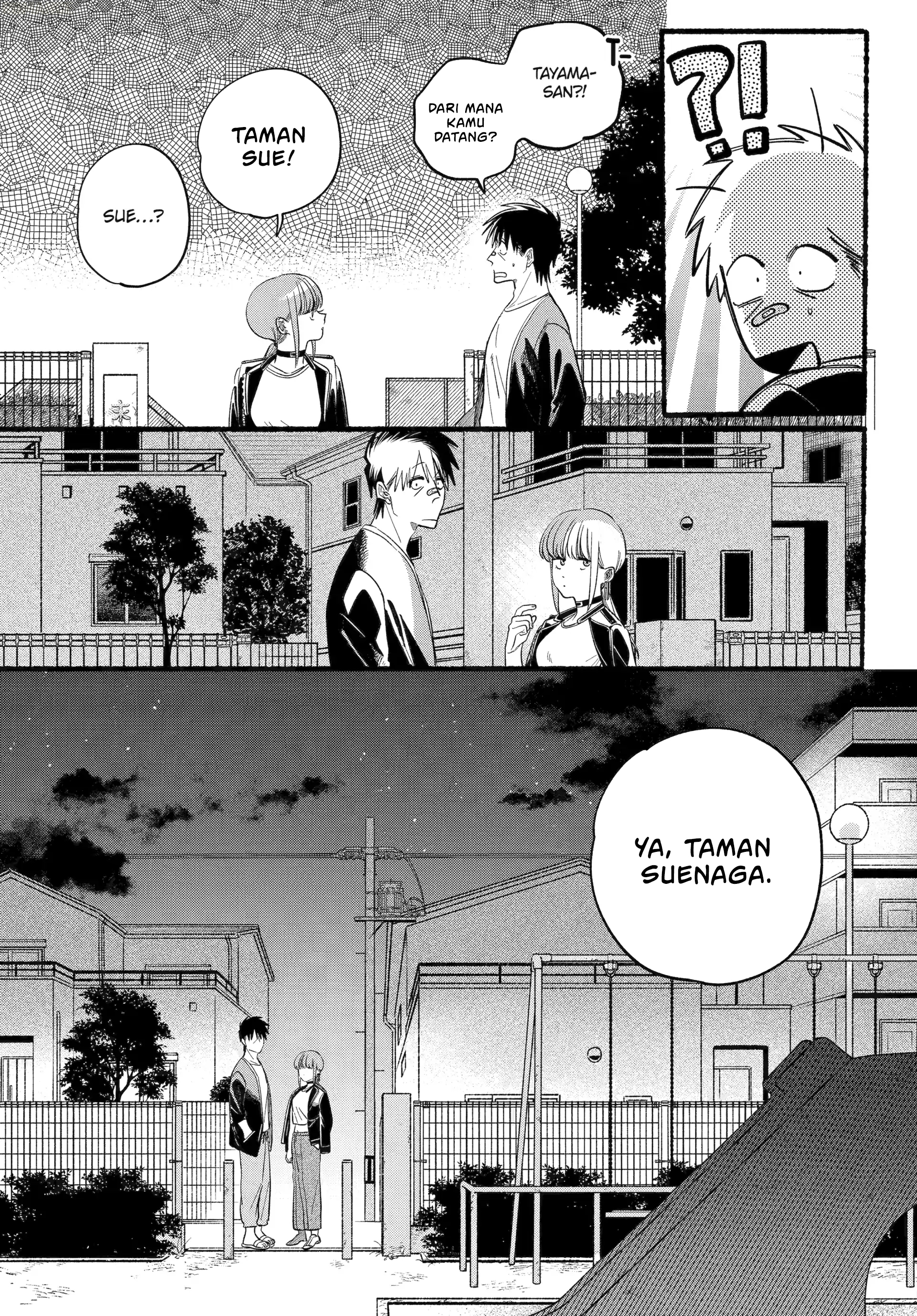 A Story About Smoking at the Back of the Supermarket (Super no Ura de Yani Suu Futari) Chapter 46 Bahasa Indonesia