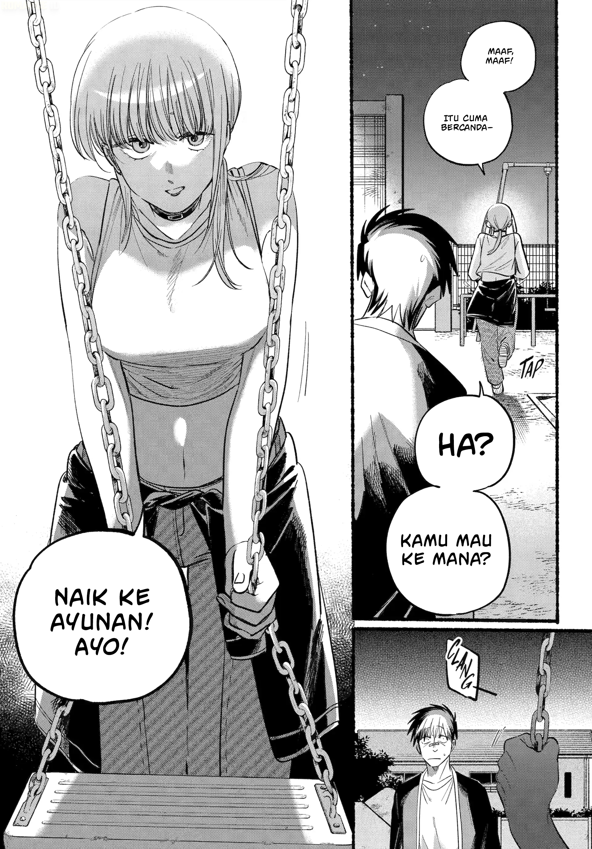 A Story About Smoking at the Back of the Supermarket (Super no Ura de Yani Suu Futari) Chapter 46 Bahasa Indonesia