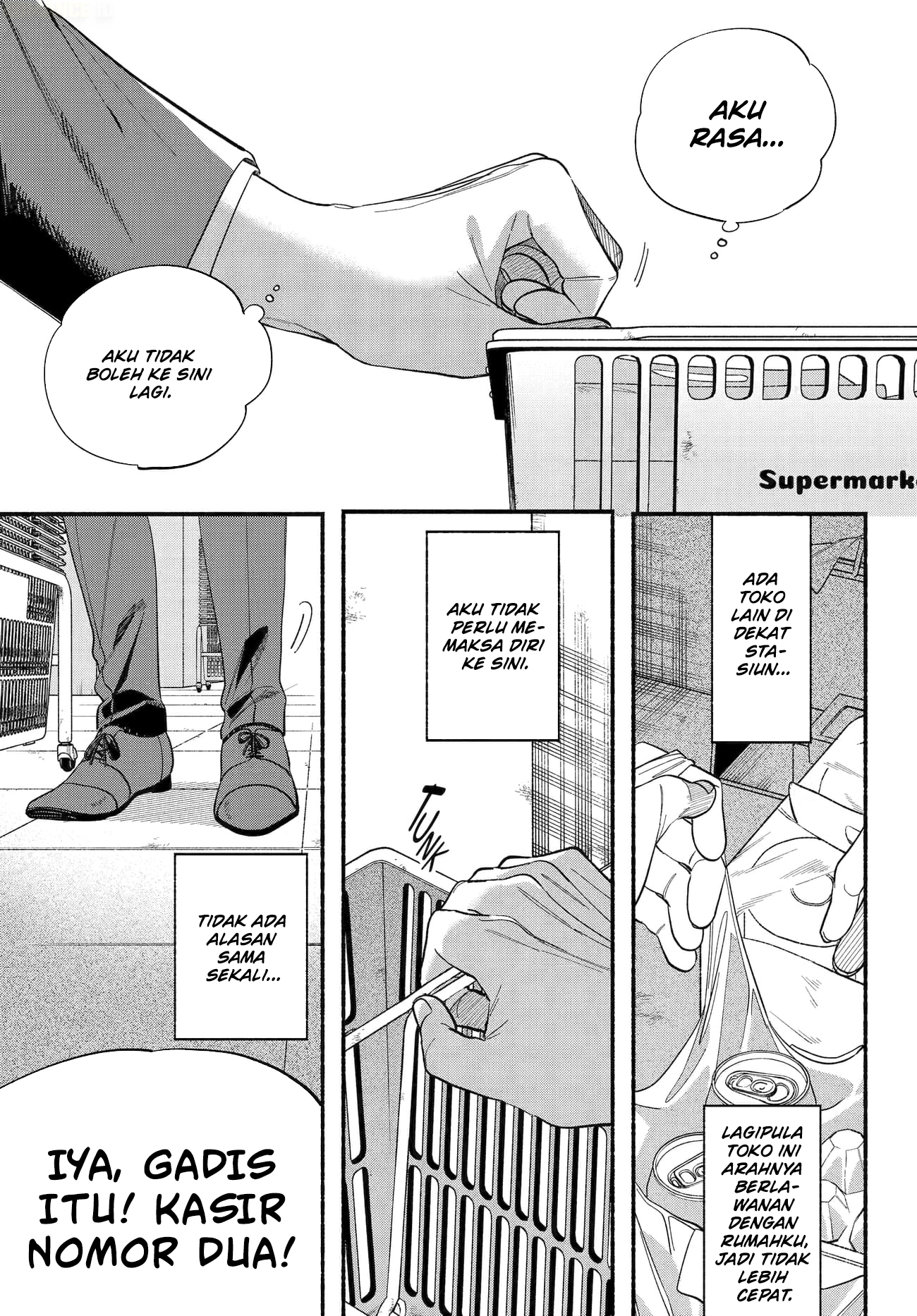 A Story About Smoking at the Back of the Supermarket (Super no Ura de Yani Suu Futari) Chapter 50 Bahasa Indonesia