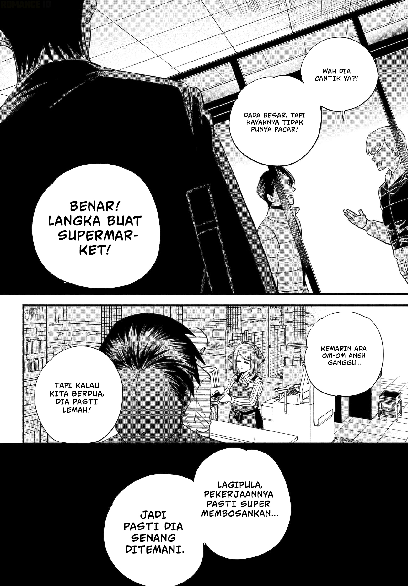 A Story About Smoking at the Back of the Supermarket (Super no Ura de Yani Suu Futari) Chapter 50 Bahasa Indonesia