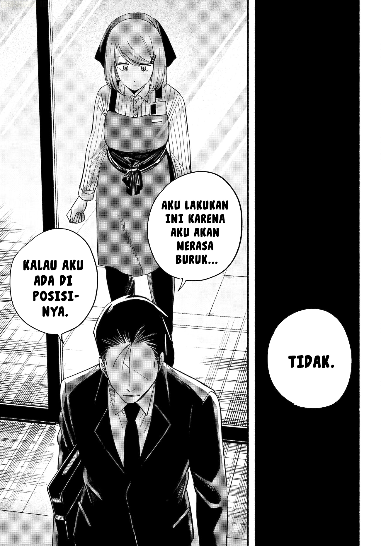 A Story About Smoking at the Back of the Supermarket (Super no Ura de Yani Suu Futari) Chapter 50 Bahasa Indonesia