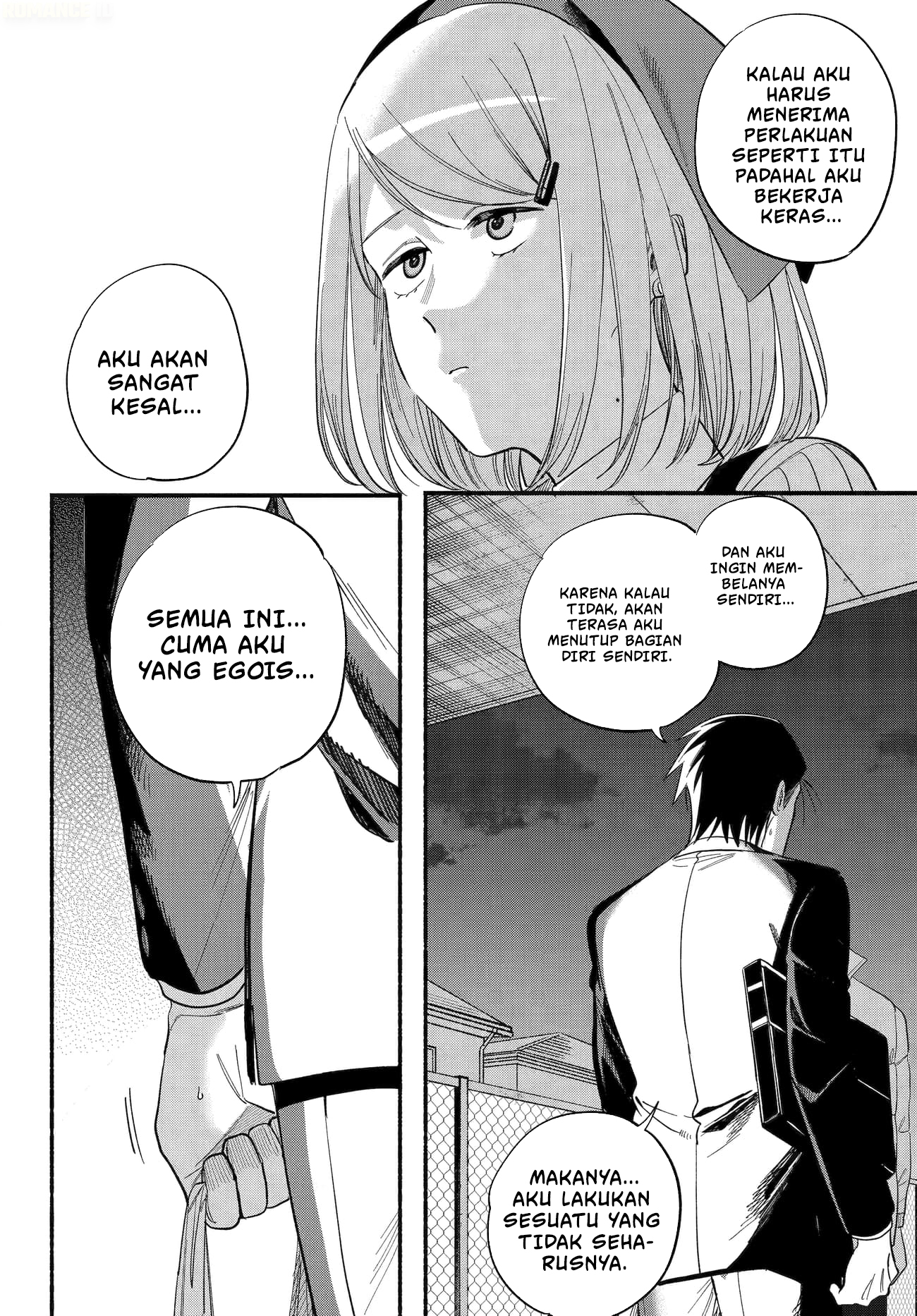 A Story About Smoking at the Back of the Supermarket (Super no Ura de Yani Suu Futari) Chapter 50 Bahasa Indonesia