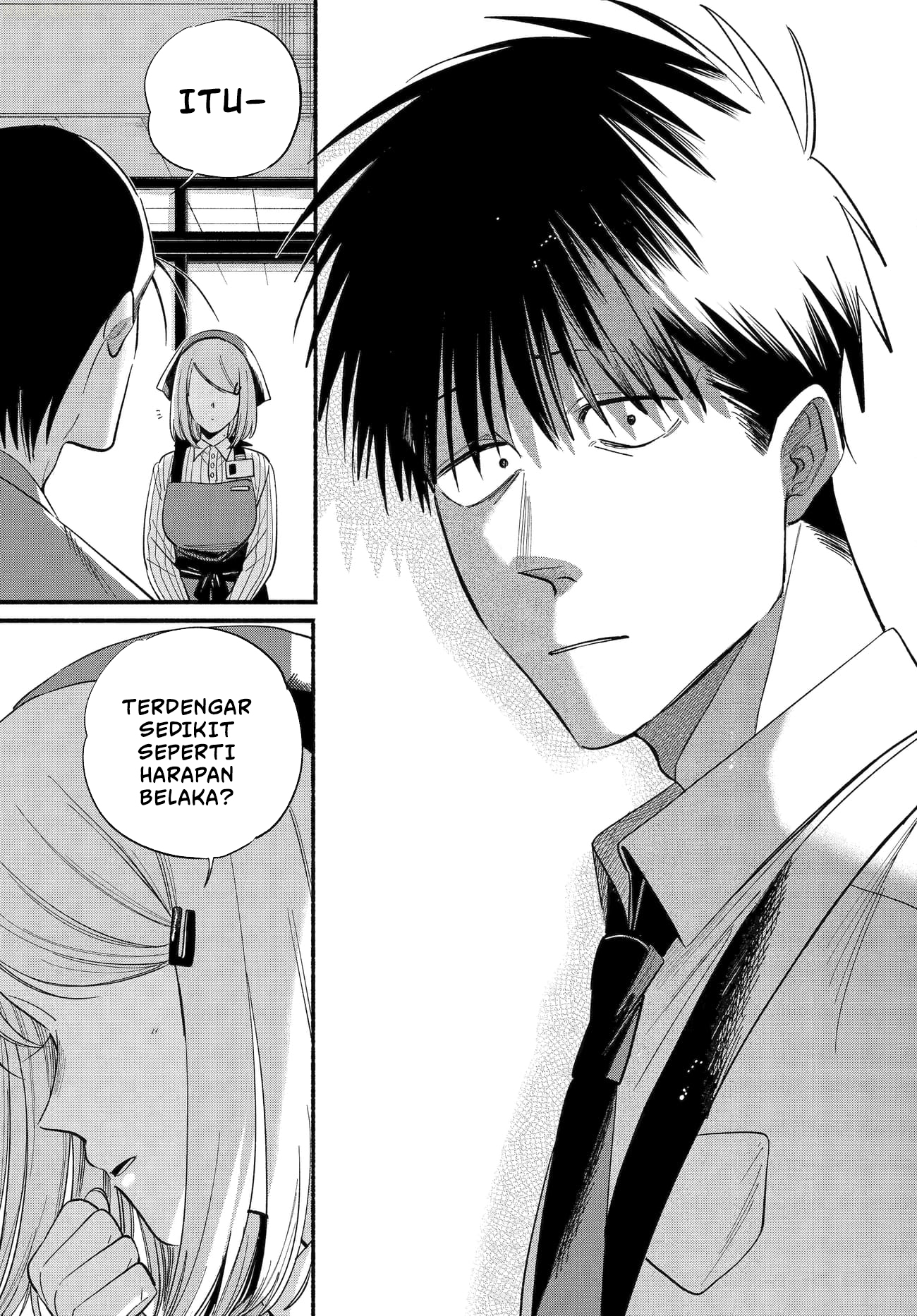 A Story About Smoking at the Back of the Supermarket (Super no Ura de Yani Suu Futari) Chapter 50 Bahasa Indonesia