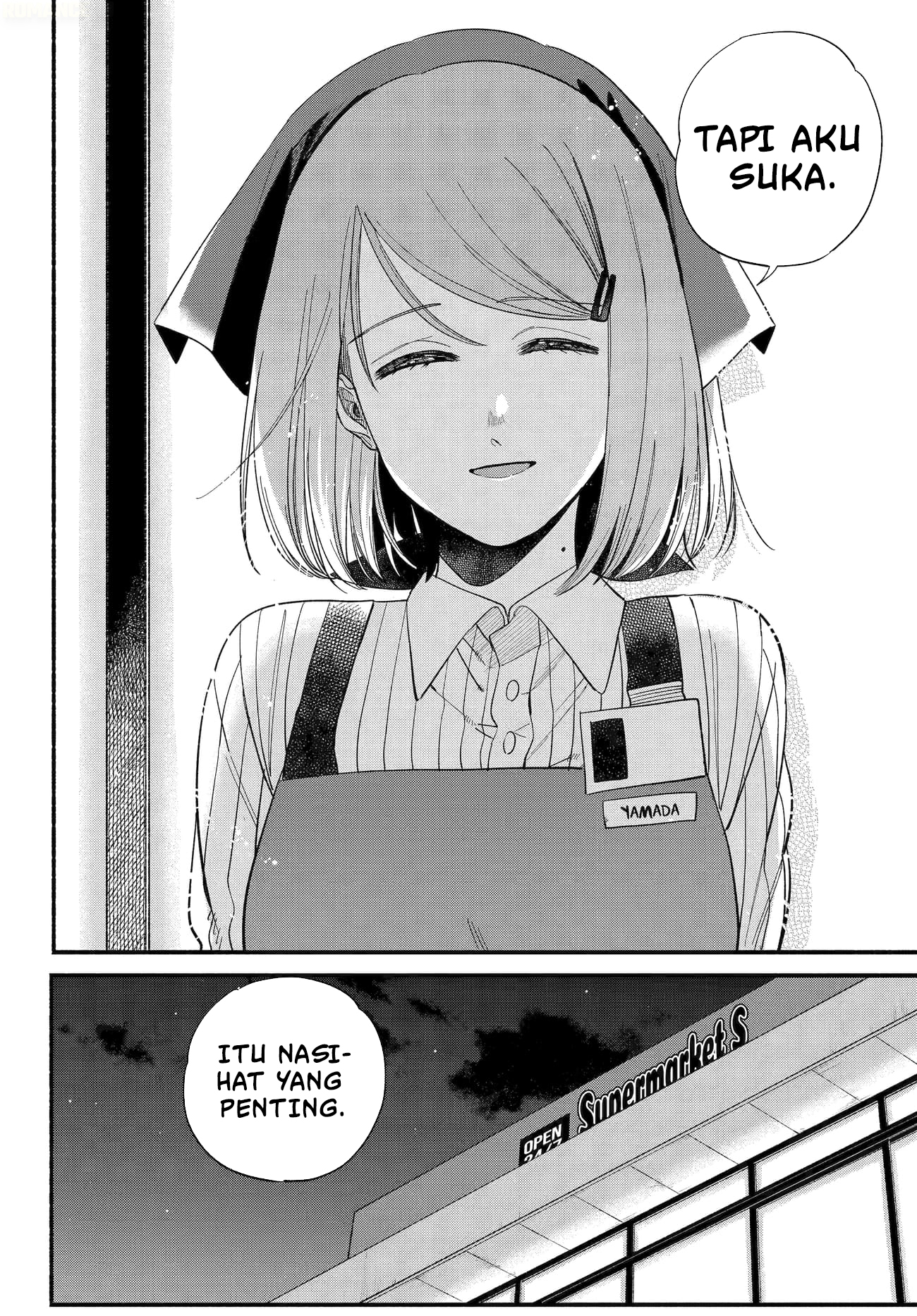 A Story About Smoking at the Back of the Supermarket (Super no Ura de Yani Suu Futari) Chapter 50 Bahasa Indonesia