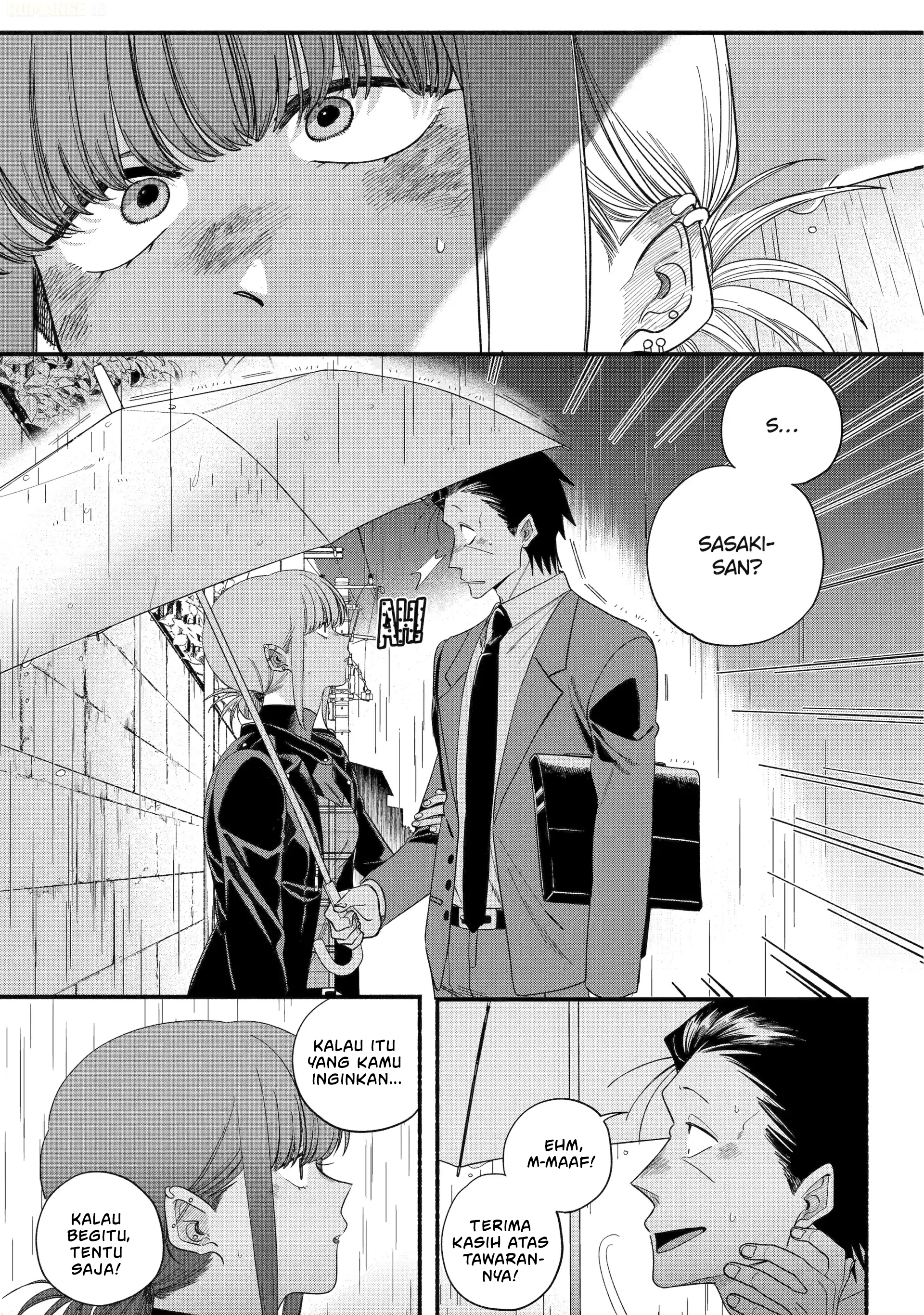 A Story About Smoking at the Back of the Supermarket (Super no Ura de Yani Suu Futari) Chapter 53 Bahasa Indonesia