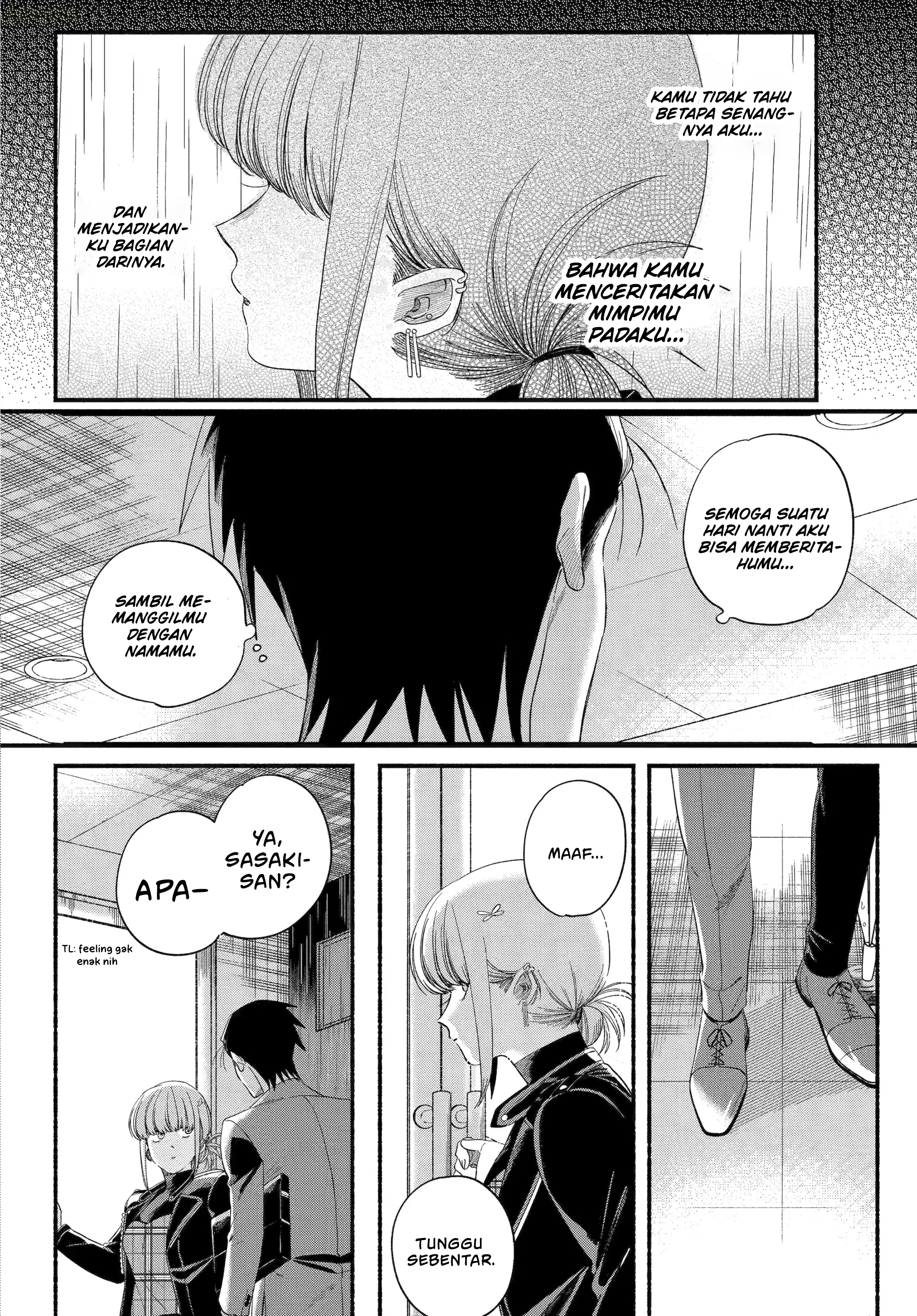 A Story About Smoking at the Back of the Supermarket (Super no Ura de Yani Suu Futari) Chapter 53 Bahasa Indonesia
