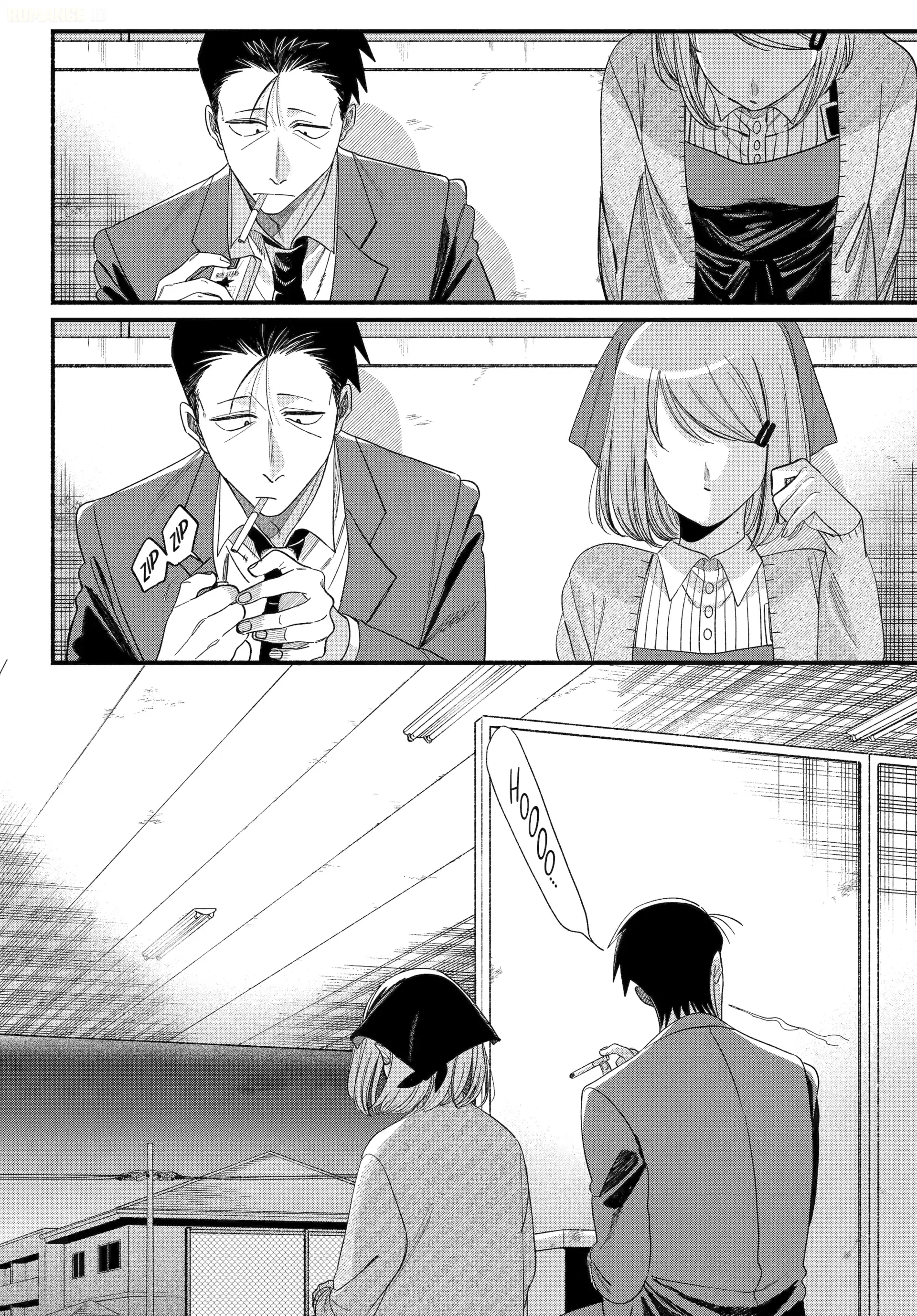 A Story About Smoking at the Back of the Supermarket (Super no Ura de Yani Suu Futari) Chapter 56 Bahasa Indonesia