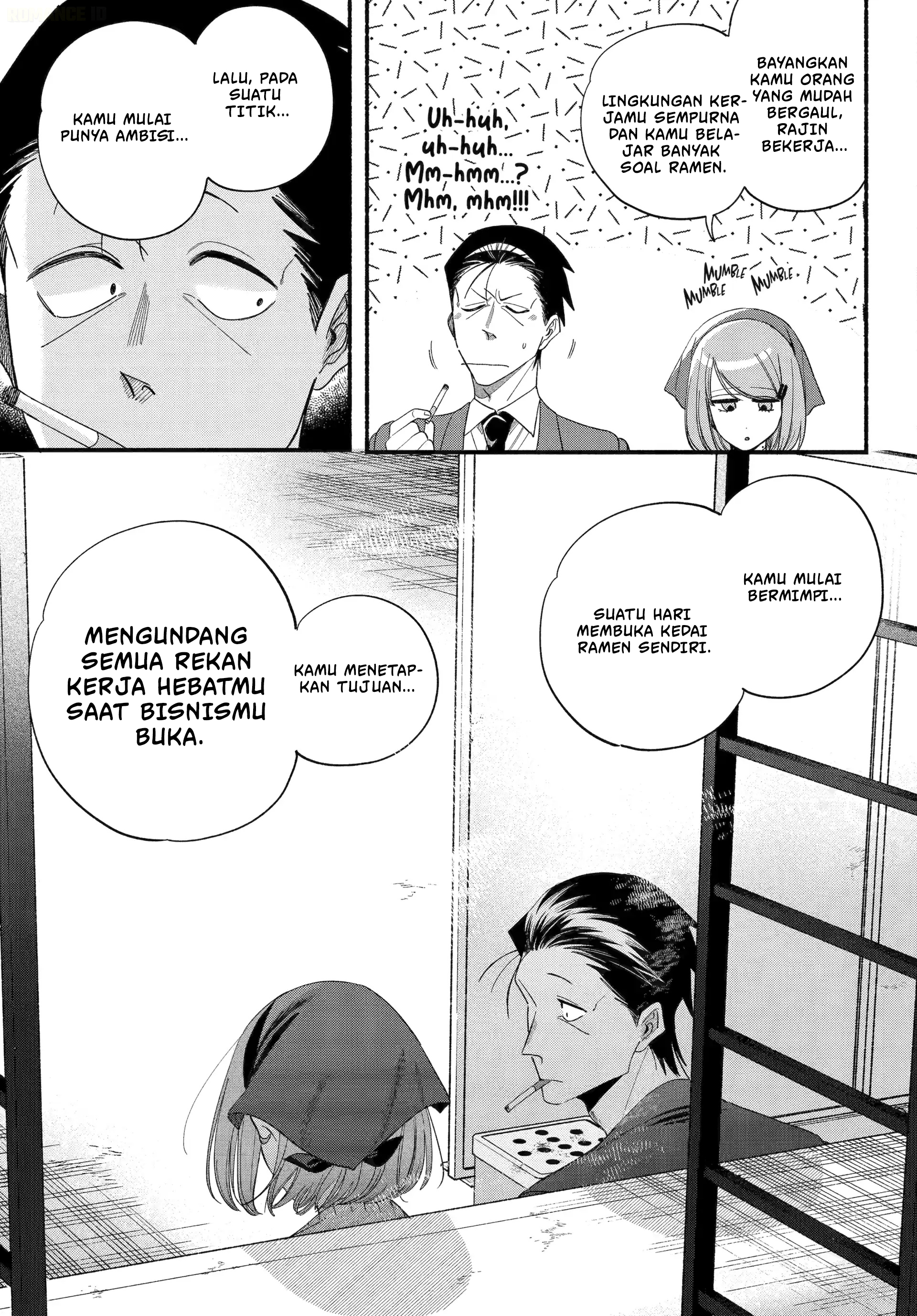 A Story About Smoking at the Back of the Supermarket (Super no Ura de Yani Suu Futari) Chapter 56 Bahasa Indonesia