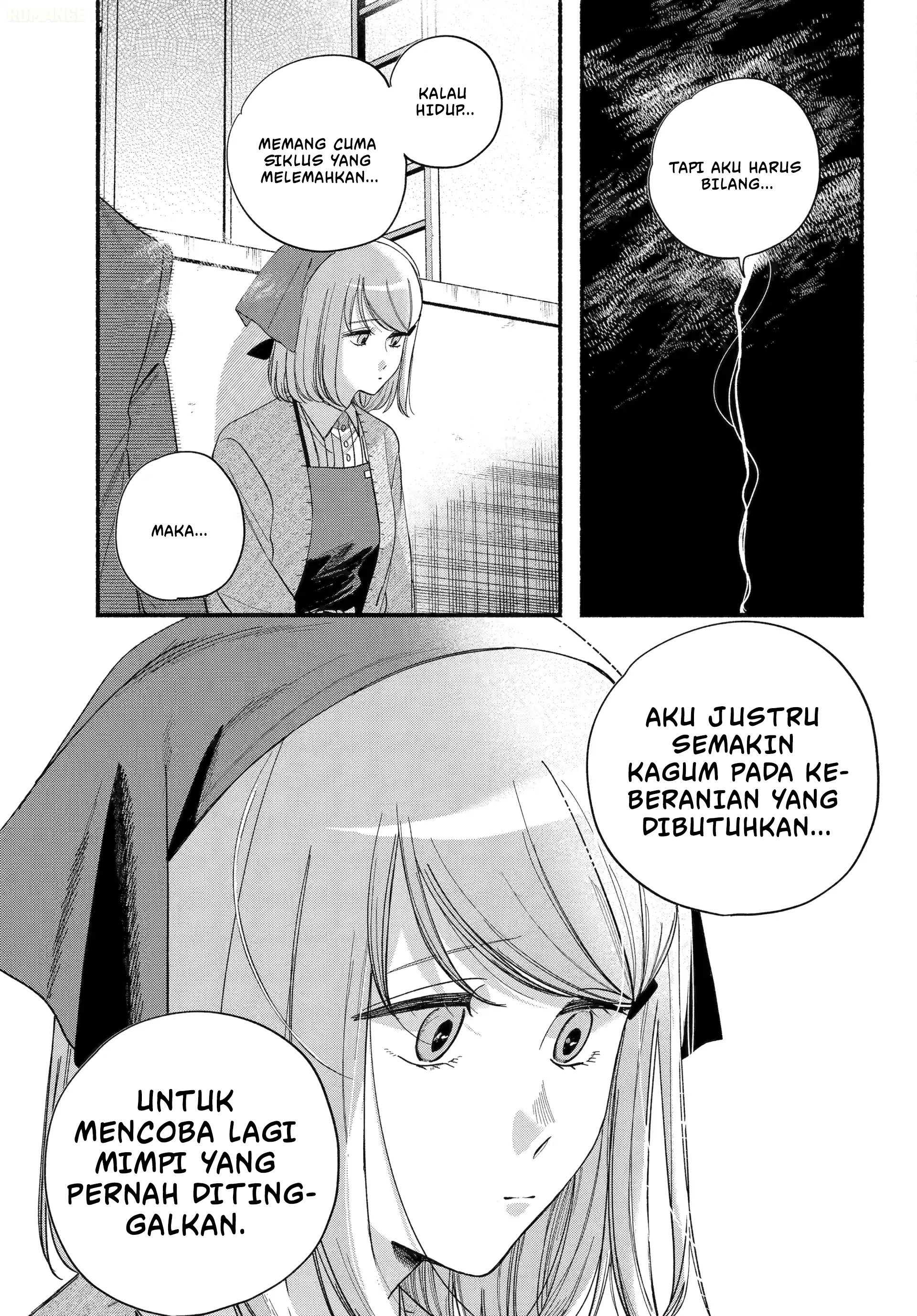 A Story About Smoking at the Back of the Supermarket (Super no Ura de Yani Suu Futari) Chapter 56 Bahasa Indonesia
