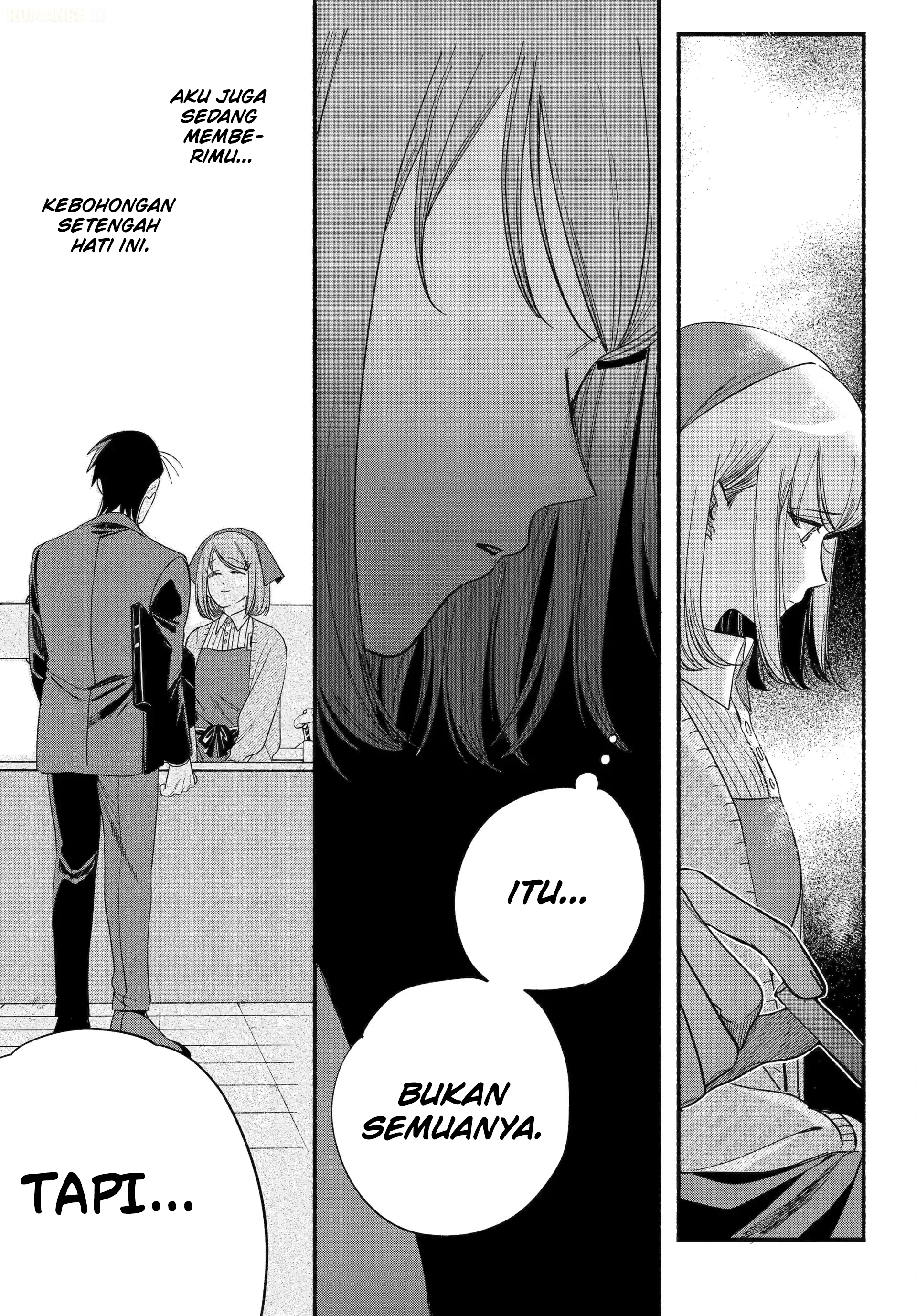 A Story About Smoking at the Back of the Supermarket (Super no Ura de Yani Suu Futari) Chapter 56 Bahasa Indonesia