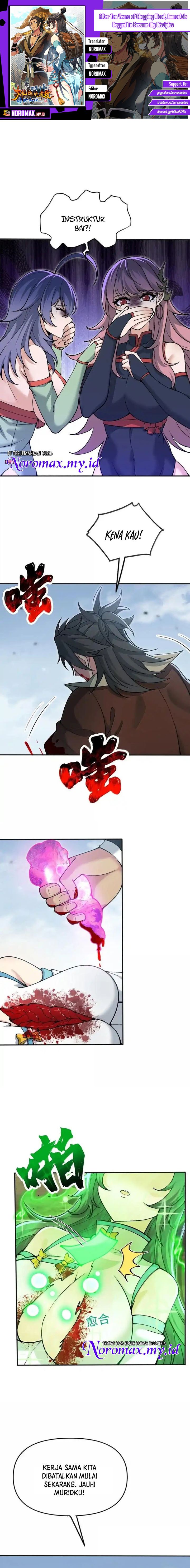 After Ten Years of Chopping Wood, Immortals Begged To Become My Disciples Chapter 110 Bahasa Indonesia