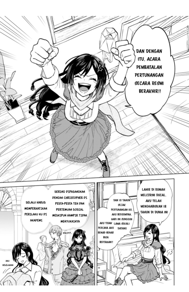 Akuyaku Reijou wa Slow Life o Enjoy Shitai!: Yatto Kon’yaku Hakisareta no ni, Daini Ouji ga Meccha Stalker Shitekurun desu kedo chapter 1