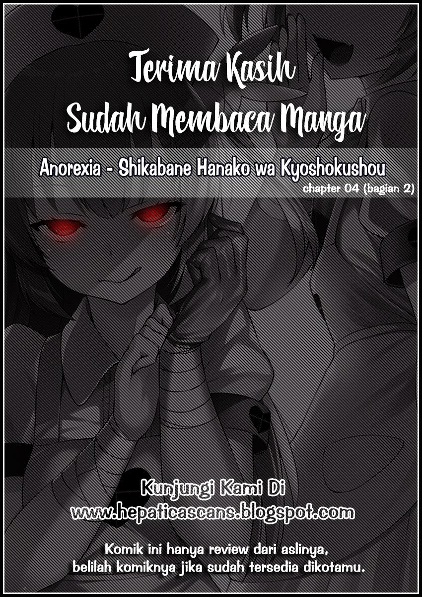 Anorexia – Shikabane Hanako wa Kyoshokushou Chapter 04.2 Bahasa Indonesia