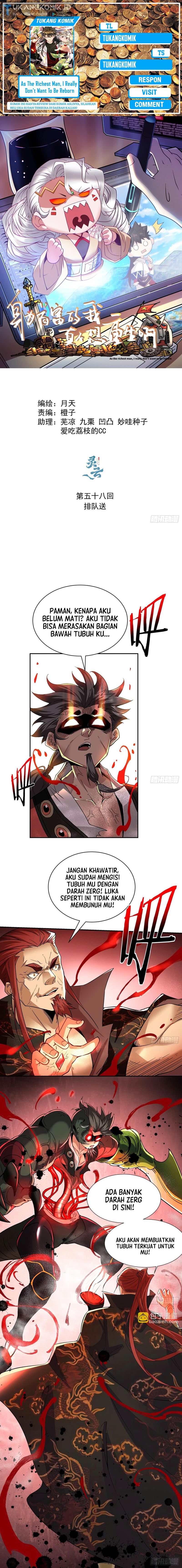 As The Richest Man, I Really Don’t Want To Be Reborn Chapter 58 Bahasa Indonesia