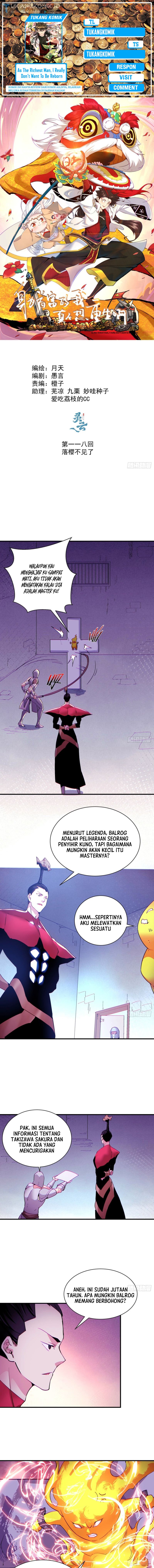 As The Richest Man, I Really Don’t Want To Be Reborn Chapter 118 Bahasa Indonesia