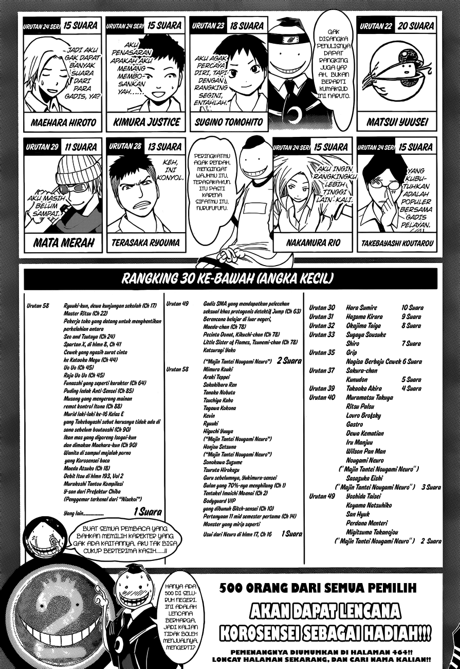 Assassination Classroom chapter 107