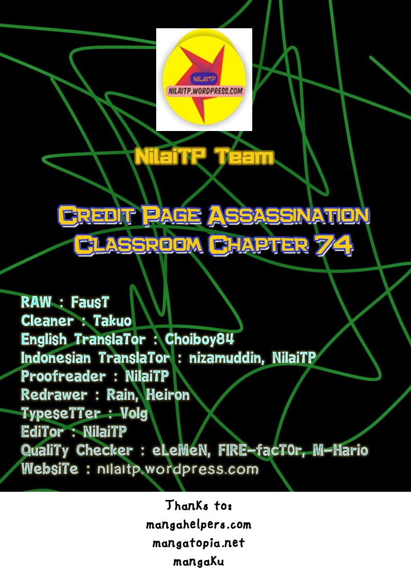 Assassination Classroom Chapter 74