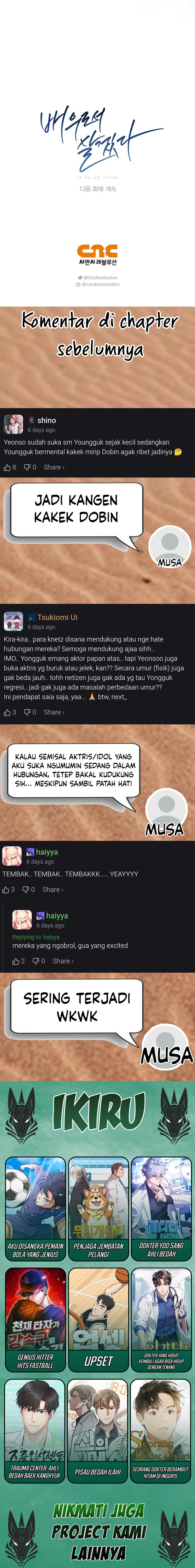 Be the Actor Chapter 137 Bahasa Indonesia