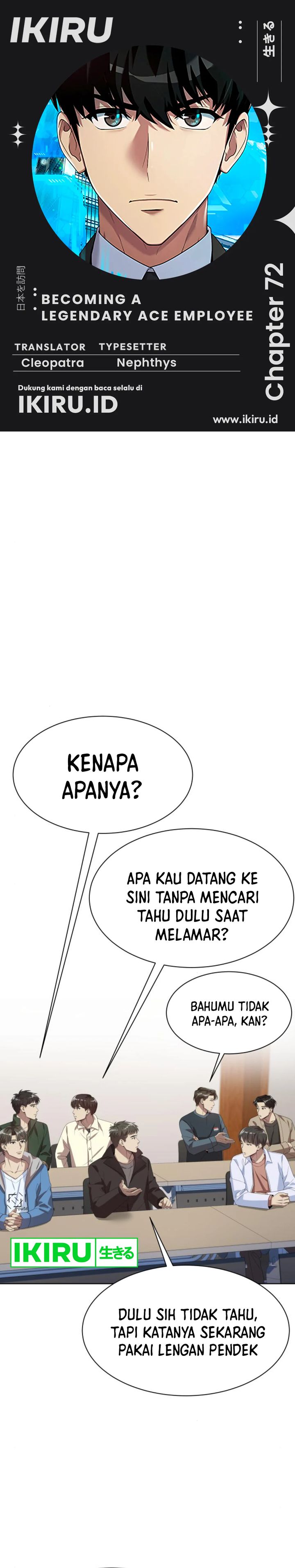 Becoming a Legendary Ace Employee Chapter 72 Bahasa Indonesia