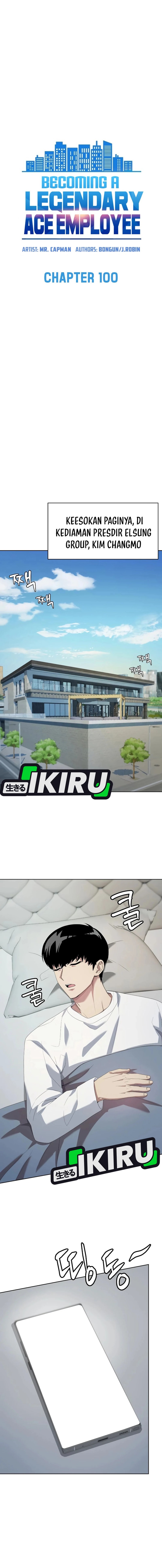 Becoming a Legendary Ace Employee Chapter 100 Bahasa Indonesia