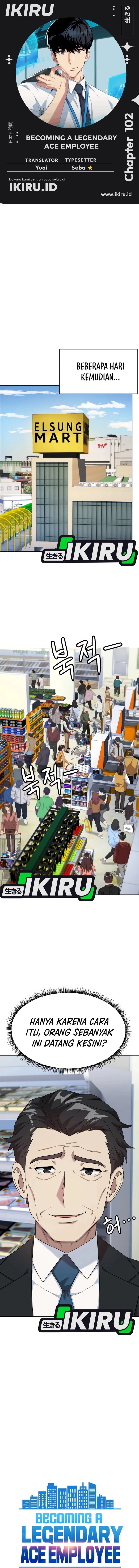 Becoming a Legendary Ace Employee Chapter 102 Bahasa Indonesia