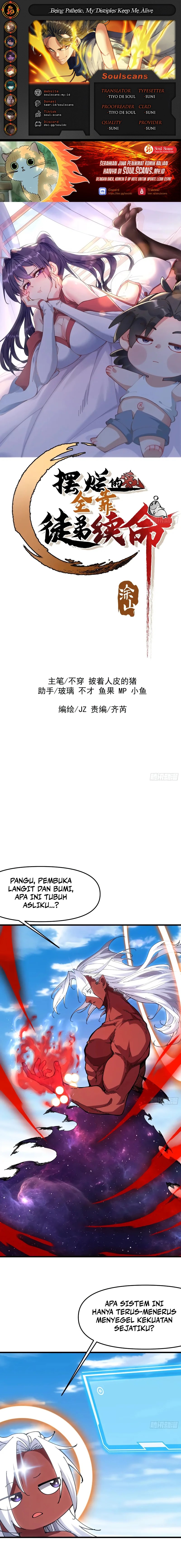 Being Pathetic, My Disciples Keep Me Alive Chapter 56 Bahasa Indonesia